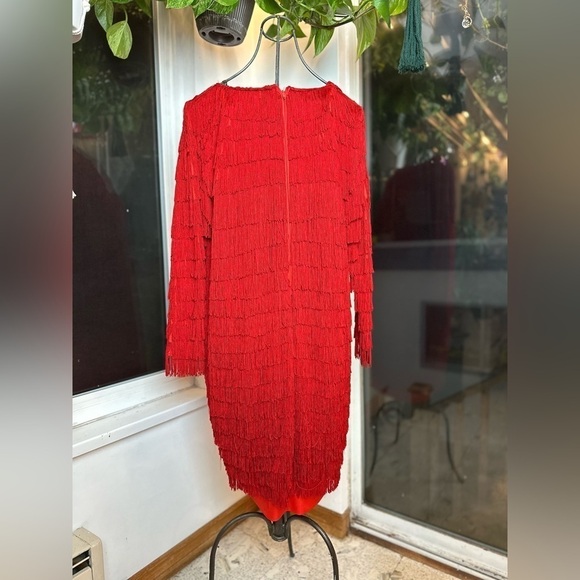 VINTAGE red flapper dress, medium ERAS TOUR - Picture 9 of 14